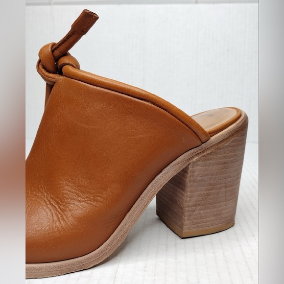 Wal & Pai Doty Boho Genuine Leather Stacked Heel Mules - Picture 14 of 16
